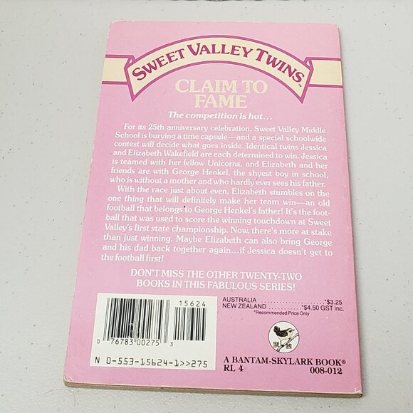 Sweet Valley Twins Book #23 Claim To Fame - Picture 2 of 5
